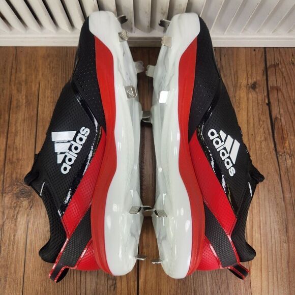 Adidas Icon 7 S23858 Mens Size 12.5 Black Red Metal Baseball Cleats Sneakers NEW - Picture 5 of 10